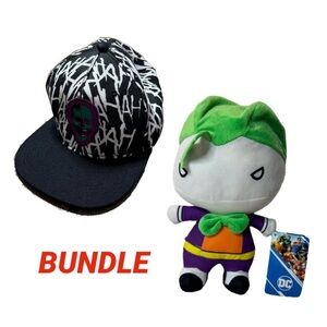 Suicide Squad Hat Joker Skull Snap-Back & DC Justice League Chibi Joker plush